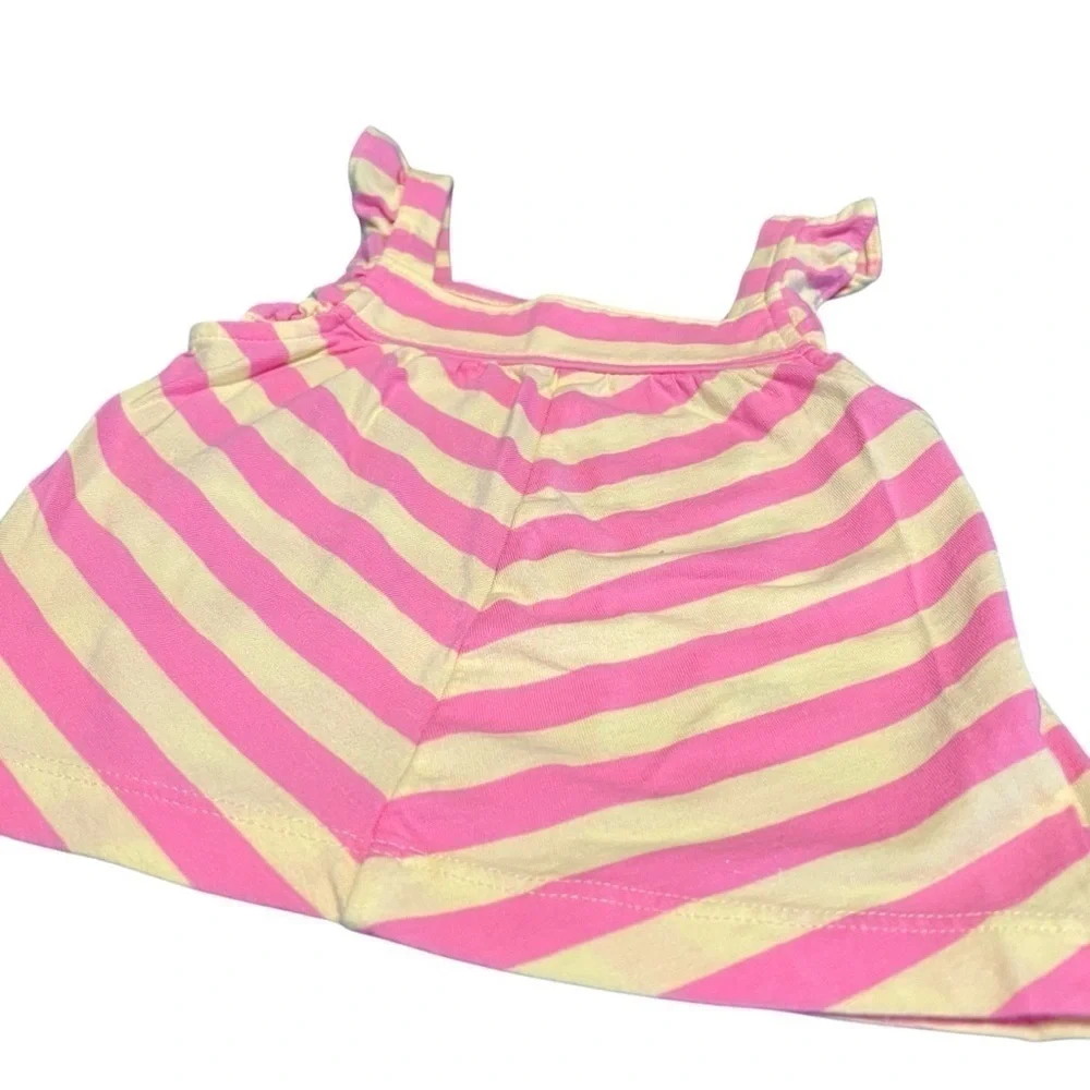 Carters pink yellow stripe tank top 12 months